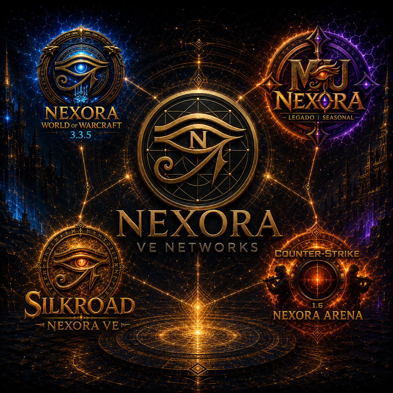 Emblemas conectados de Nexora VE Networks